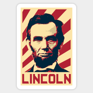 Abraham Lincoln Retro Propaganda Sticker